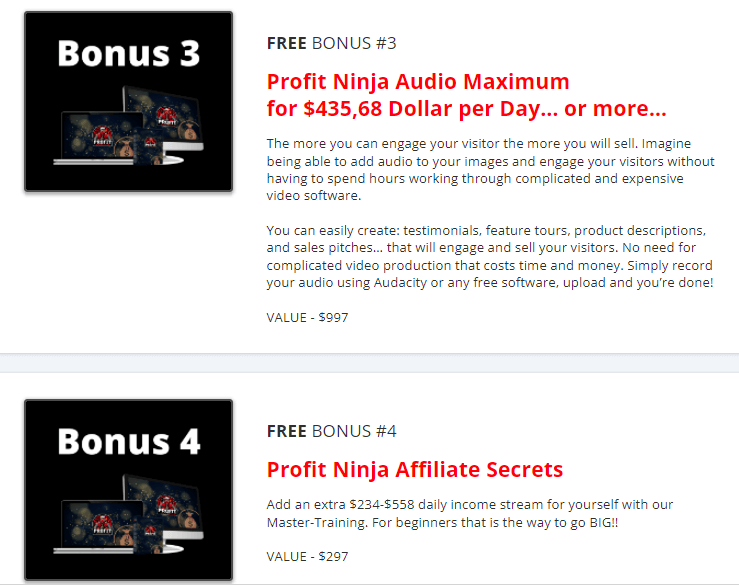 Profit Ninja System -Bonus 3& 4