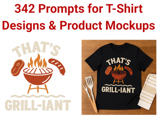 342-Prompts-for-T-Shirt-Designs-&-Product-Mockups.